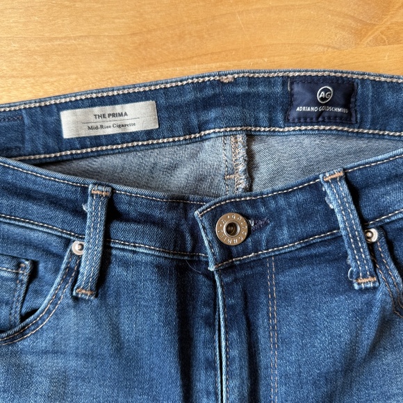 ADRIANO GOLDSCHMIED AG THE PRIMA MID RISE CIGARETTE JEANS TENCEL WHISKERING 29R - Picture 9 of 12